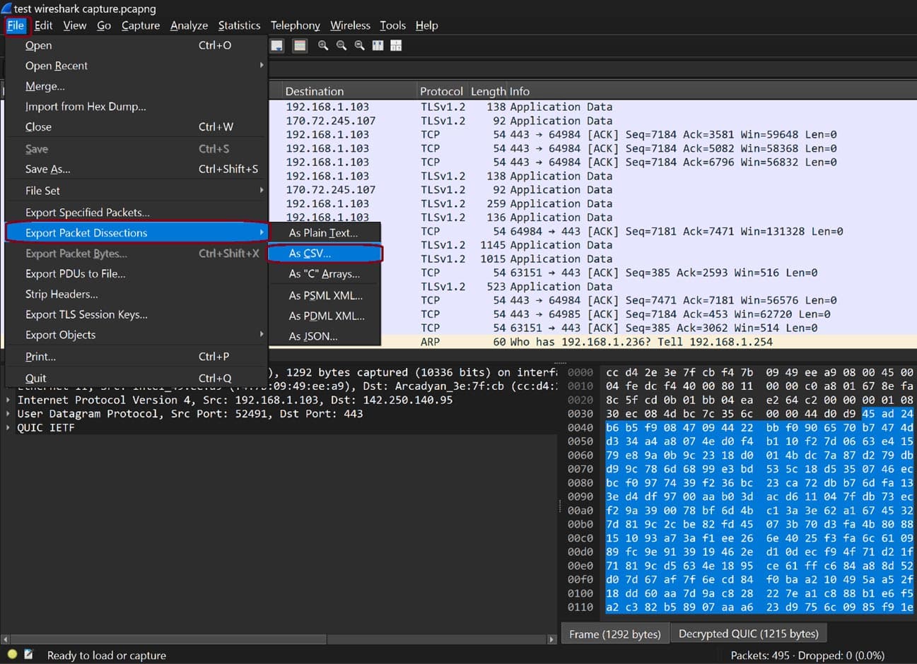 copilot network analysis tesrex 003