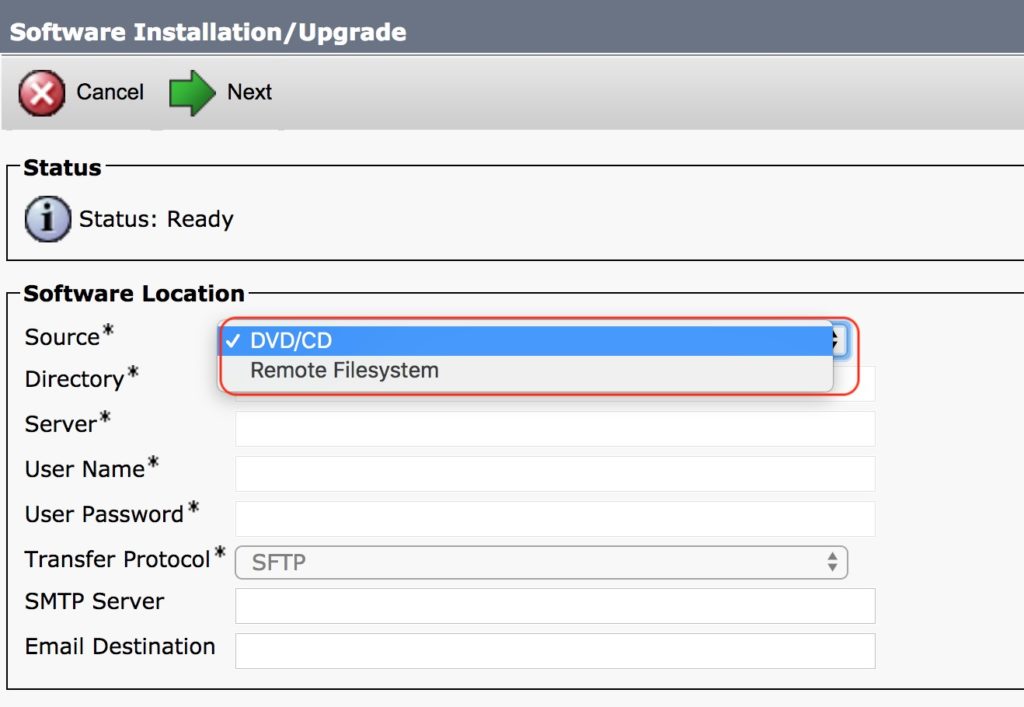 cisco cucm upgrade