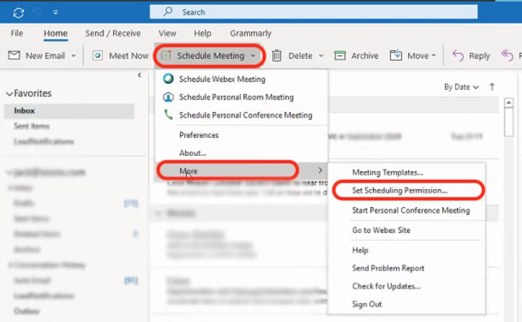 Как добавить webex meeting в outlook